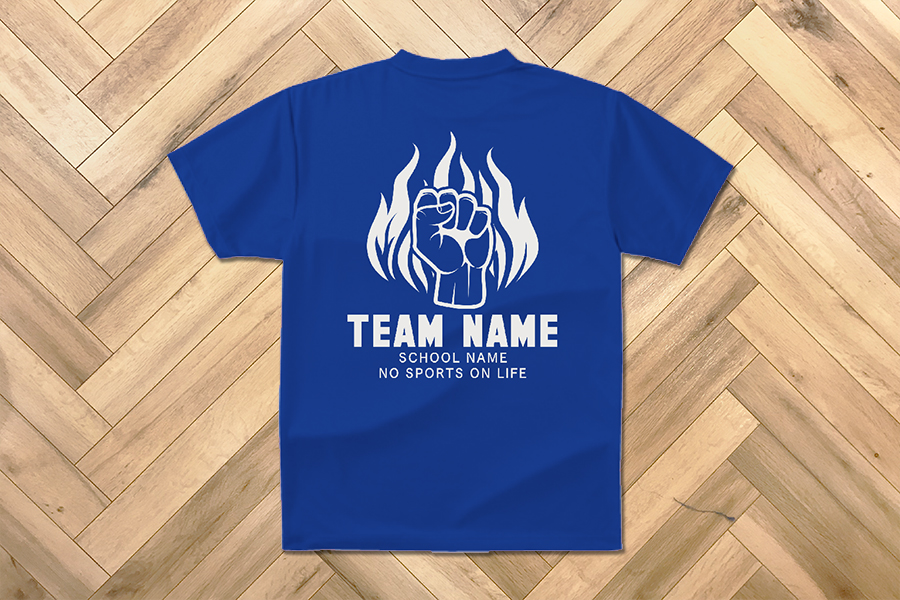 ガッツポーズのロゴ入りチームTシャツをオリジナルでプリント　チームウェア・グッズのテンプレート