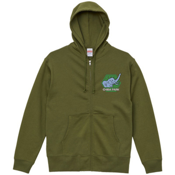 United Athle 10.0oz スウェットフルジップパーカーのデザイン合成イメージ