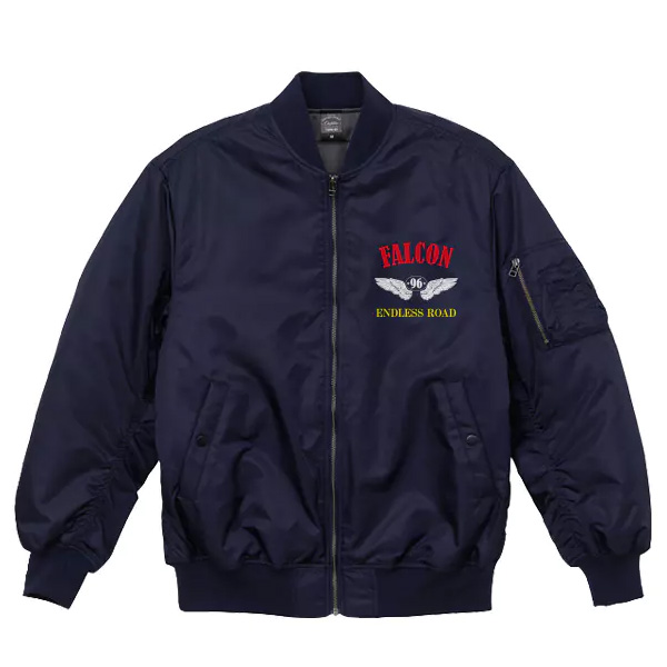 United Athle タイプ MA-1 ジャケット（中綿入）のデザイン合成イメージ