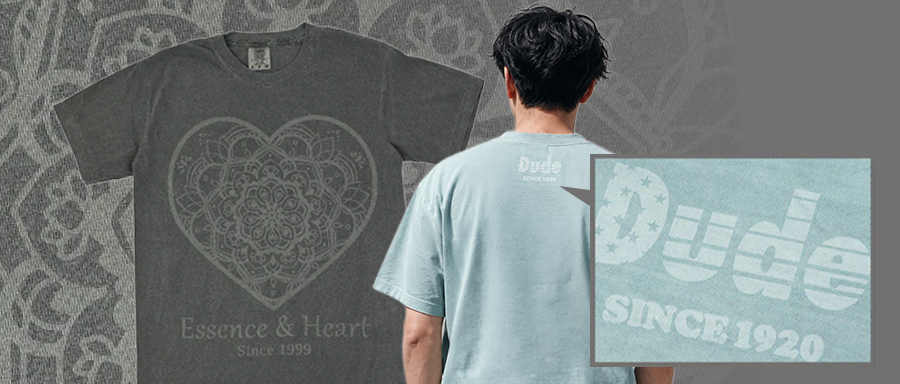 アパレルのレーザー加工Tシャツ