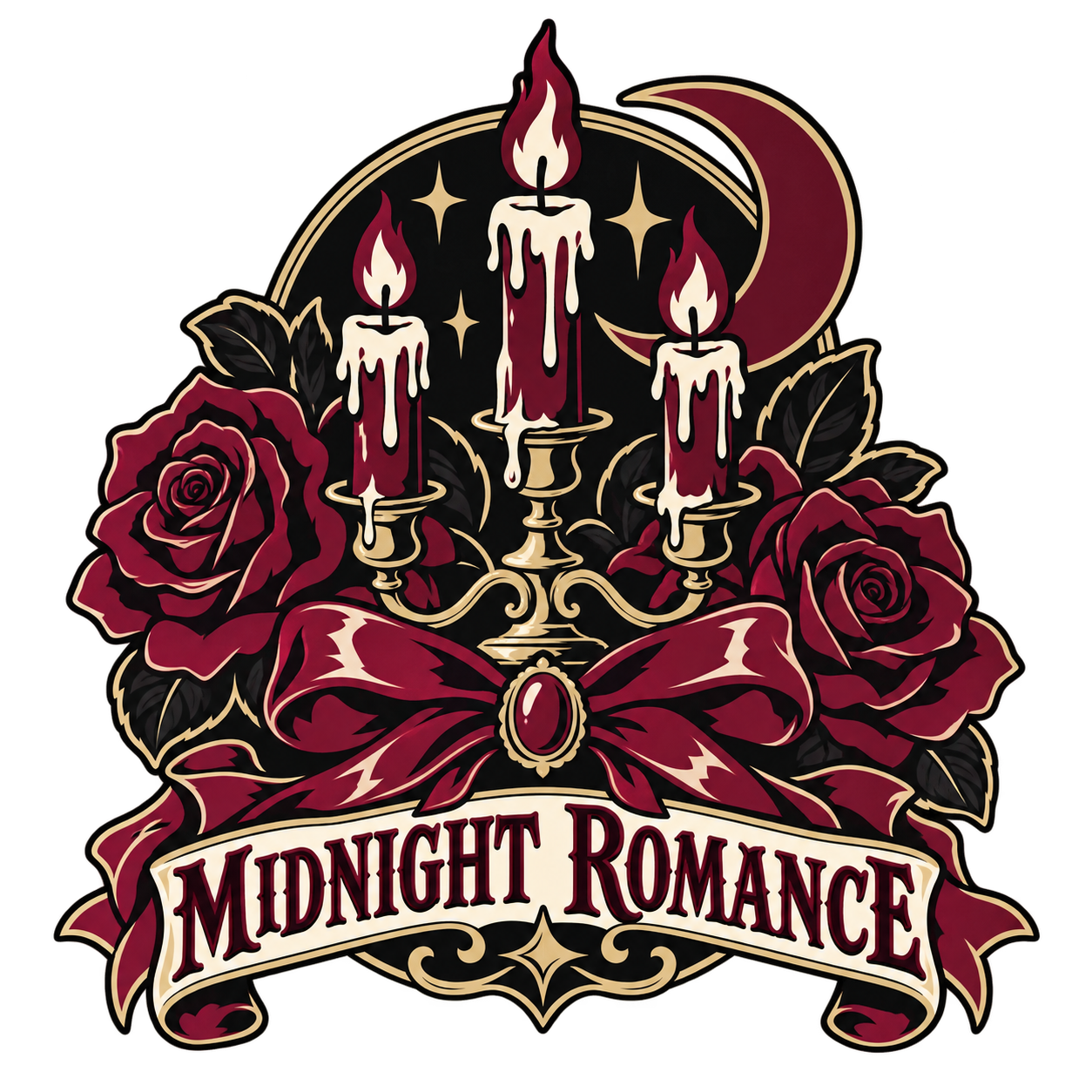 AIで生成したVamp Romantic風・キャンドルのデザイン例